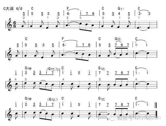 C大调属七和弦练习曲1