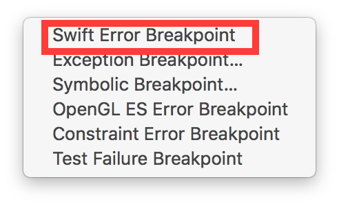 swift error breakpoint